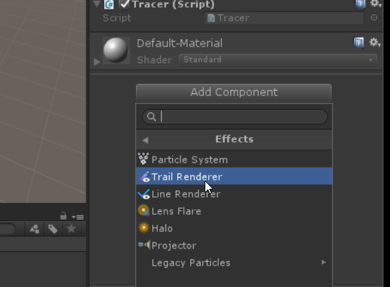 adding trailrenderer to object
