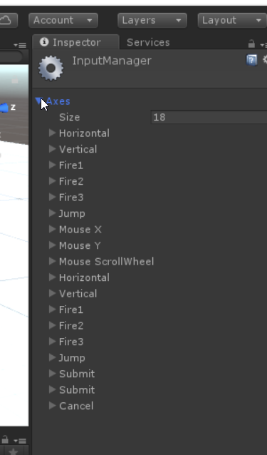 view vertical axis settings